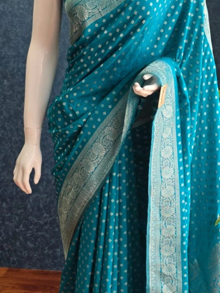 Semi Crepe Saree ( butta )