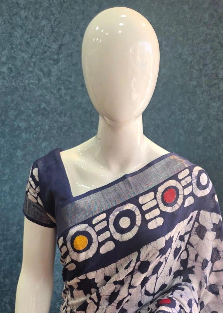 Batic cotton - blue