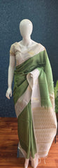 Semi Silk- Green White
