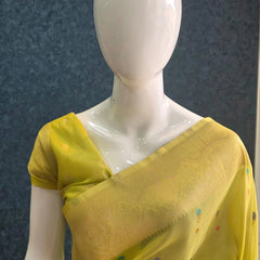 Banarasi Pale Pink Tissue Saree