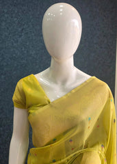 Banarasi Tissue Viscose   - Yellow