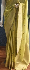 Banarasi Tissue Viscose   - Yellow