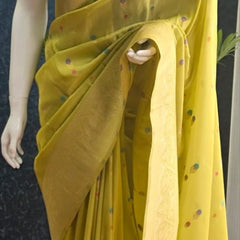 Banarasi Pale Pink Tissue Saree