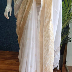 Bengal  White Gold  Cotton Saree