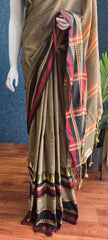 Bengal Cotton Black Grey Triangle