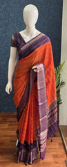 Assam Silk Orange Purple