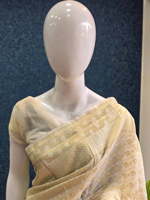 Banarasi Kora -Off White