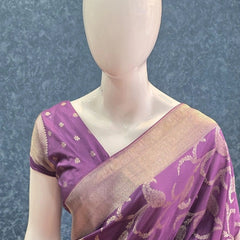 Jaal Lavender Gorgette Saree