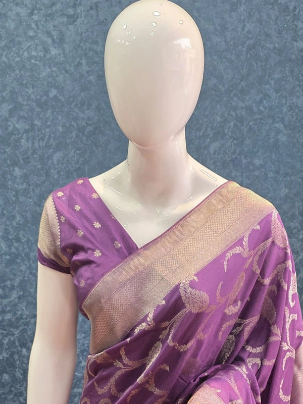 Jaal Lavender Gorgette Saree