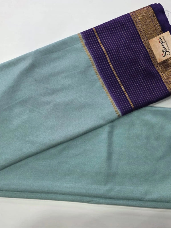 Contrast Semi Crepe Silk Saree