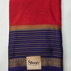 Contrast Semi Crepe Silk Saree