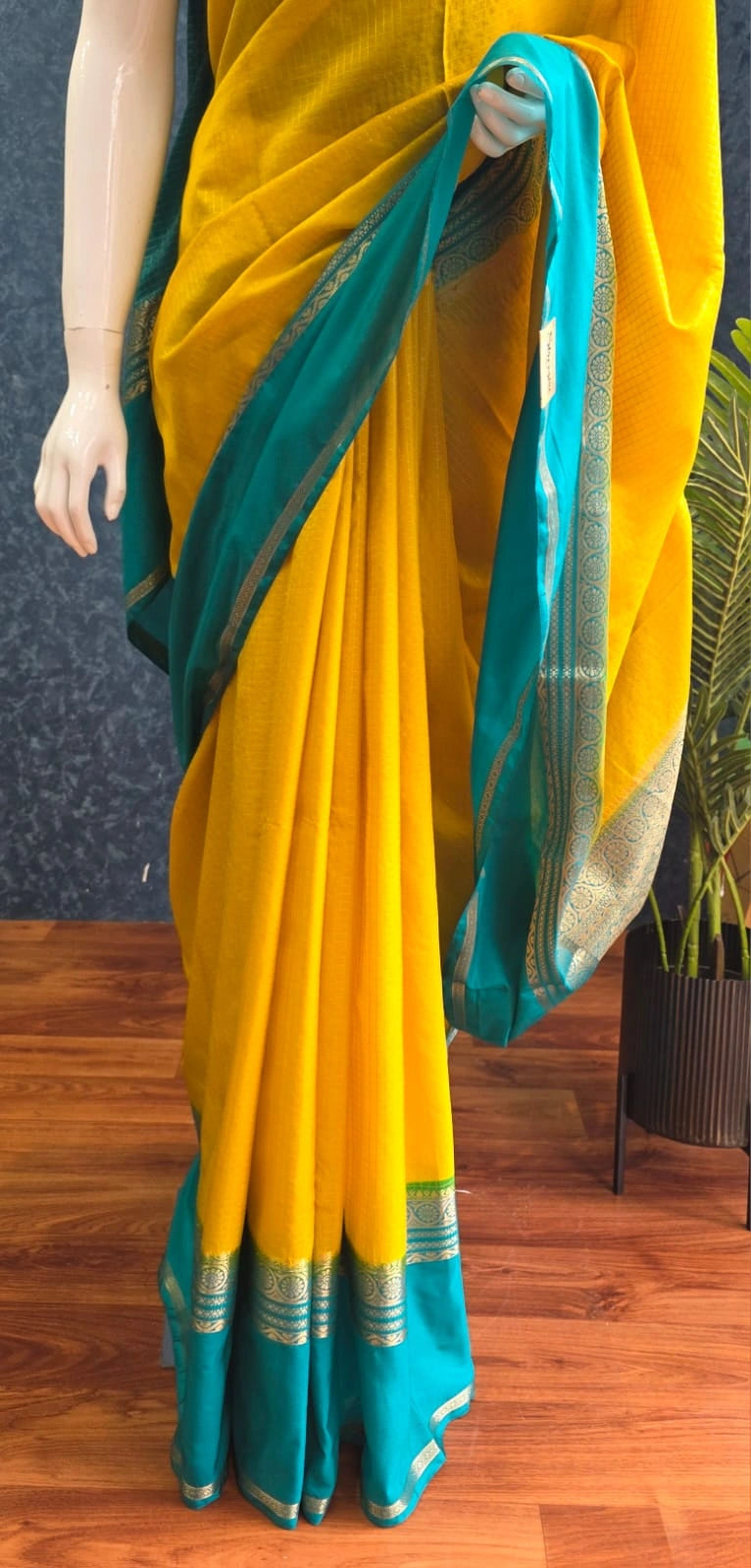 Viscose Chex Yellow Rama Green
