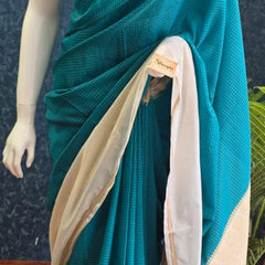 Checks Lavender Maroon Tussar Silk Saree