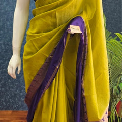 Viscose Chex Mustard Purple