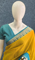 Viscose Chex Mango Yellow Rama Green