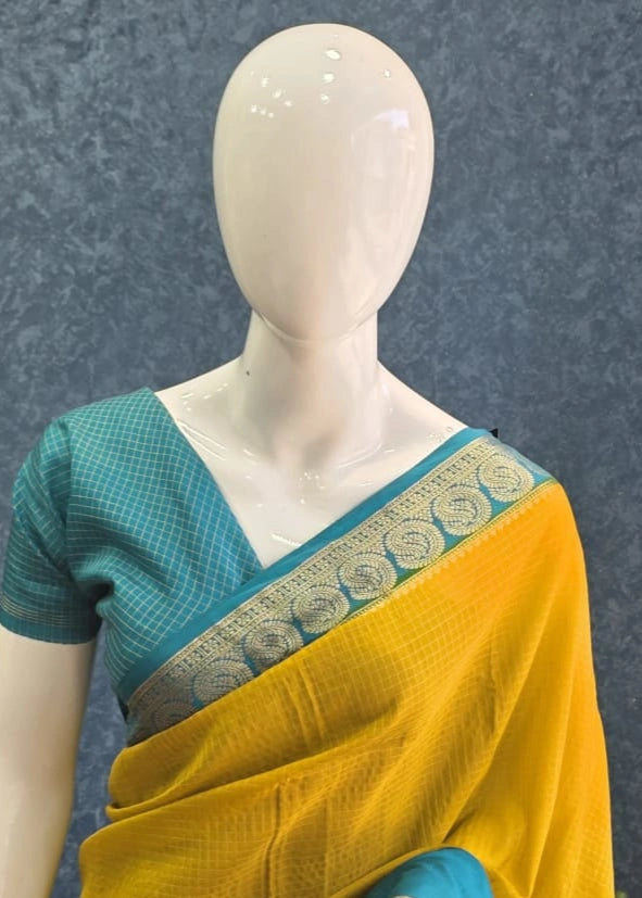 Viscose Chex Orange Pink