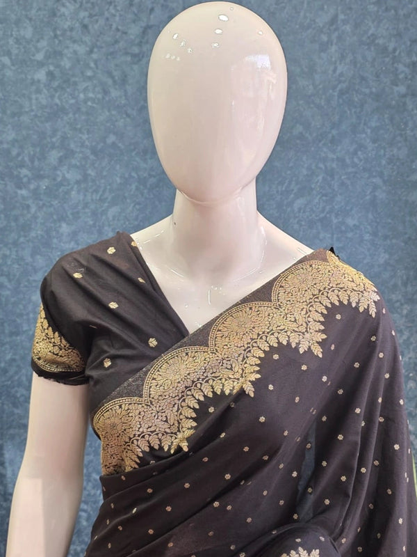 Scallop Border Gorgette Saree