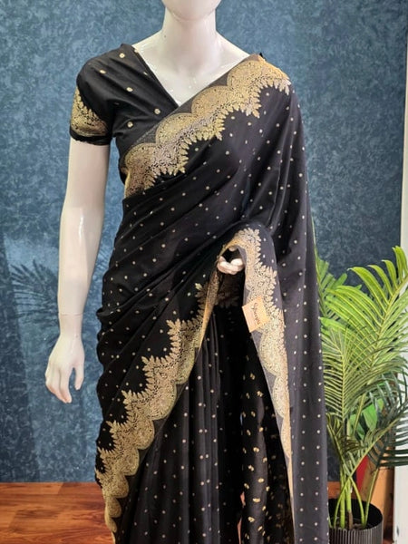 Scallop Border Gorgette Saree