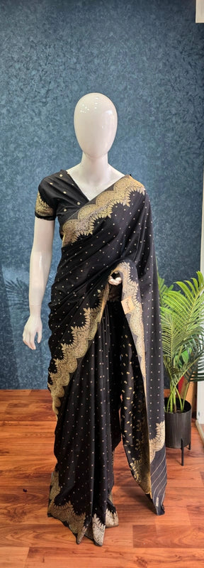 Scallop Border Gorgette Saree