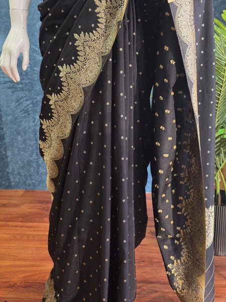 Scallop Border Gorgette Saree