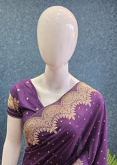 Gorgette Scallop Border Purple