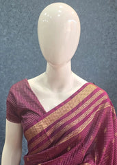 Semi Silk Bentex Border Chex Purple