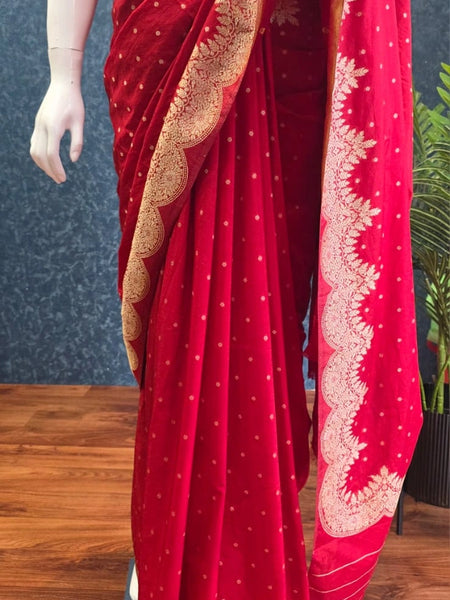 Scallop Border Gorgette Saree