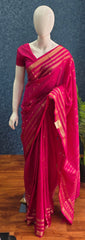 Semi Silk Bentex Border Chex Rani Pink