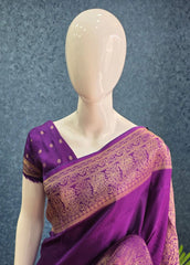 Mushru Silk Purple