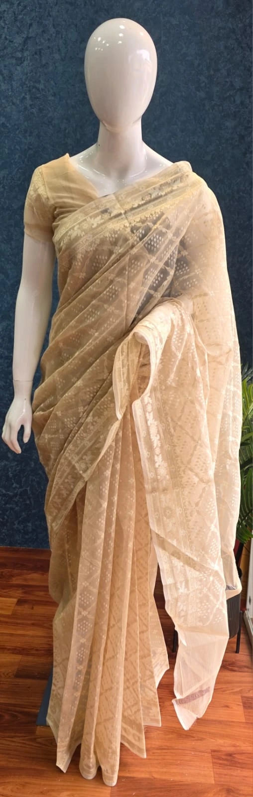 Banarasi Kora  - Cream