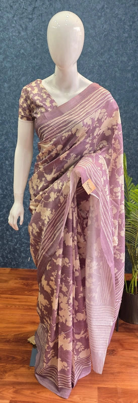 Crushed Tussar Saree