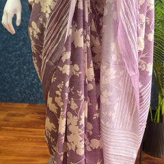 Crushed Tussar Saree