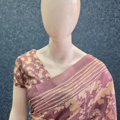Crushed Tussar Saree
