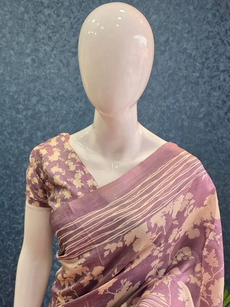 Crushed Tussar Saree