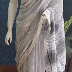 Bengal cotton checks saree