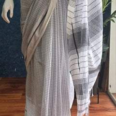 Bengal cotton checks saree