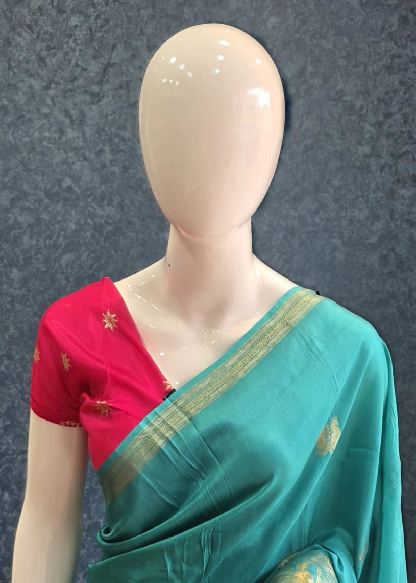 Soft Silk Rama Green Pink