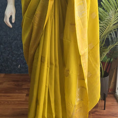 Soft Semi Silk Saree contrast blouse