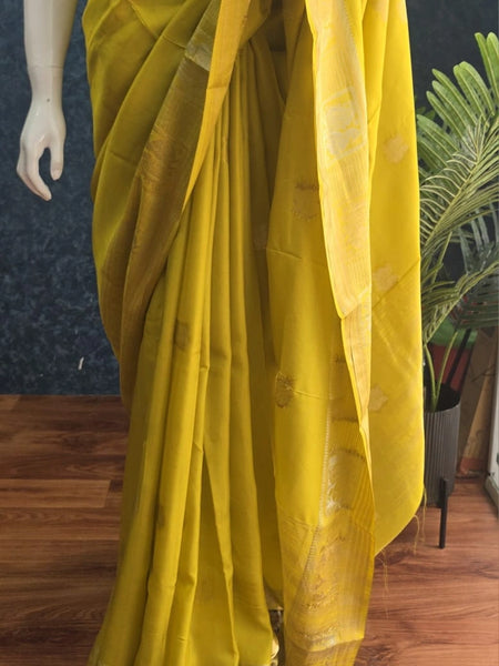 Soft Semi Silk Saree contrast blouse