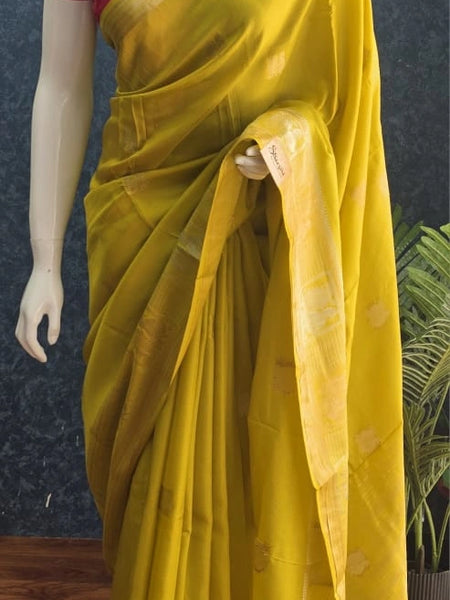 Soft Semi Silk Saree contrast blouse