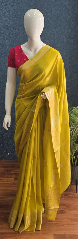 Soft Semi Silk Saree contrast blouse