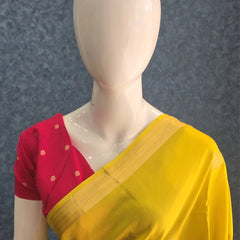 Soft Semi Silk Saree contrast blouse