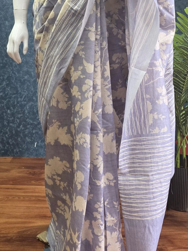 Crushed Tussar Saree