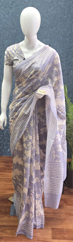 Crushed Tussar Saree