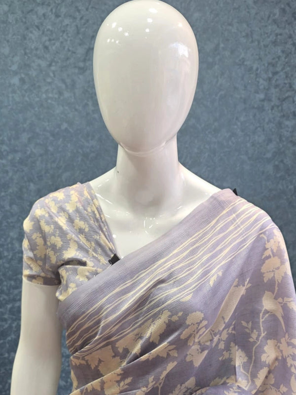 Crushed Tussar Saree