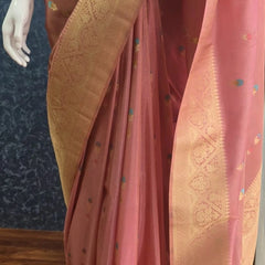 Banarasi Pale Pink Tissue Saree