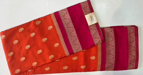 Dual Shade Georgette saree