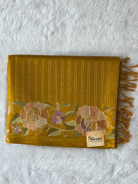 Viscose Checks Floral Embroidery