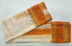 Crepe Silk Half White Orange
