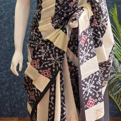Patola Black Viscose Saree